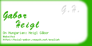 gabor heigl business card