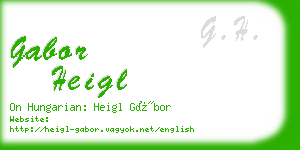gabor heigl business card